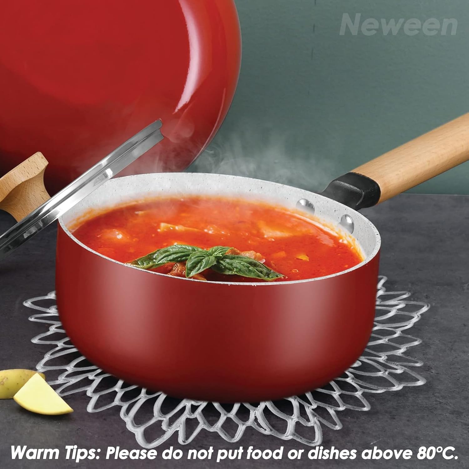 Neween round Placemats Set of 4, 38 Cm Washable Heat Resistant round Table Mats, Hollow-Out PVC Place Mats for Dining/Kitchen Table, Restaurant, Party, Wedding (Silver) image number 5