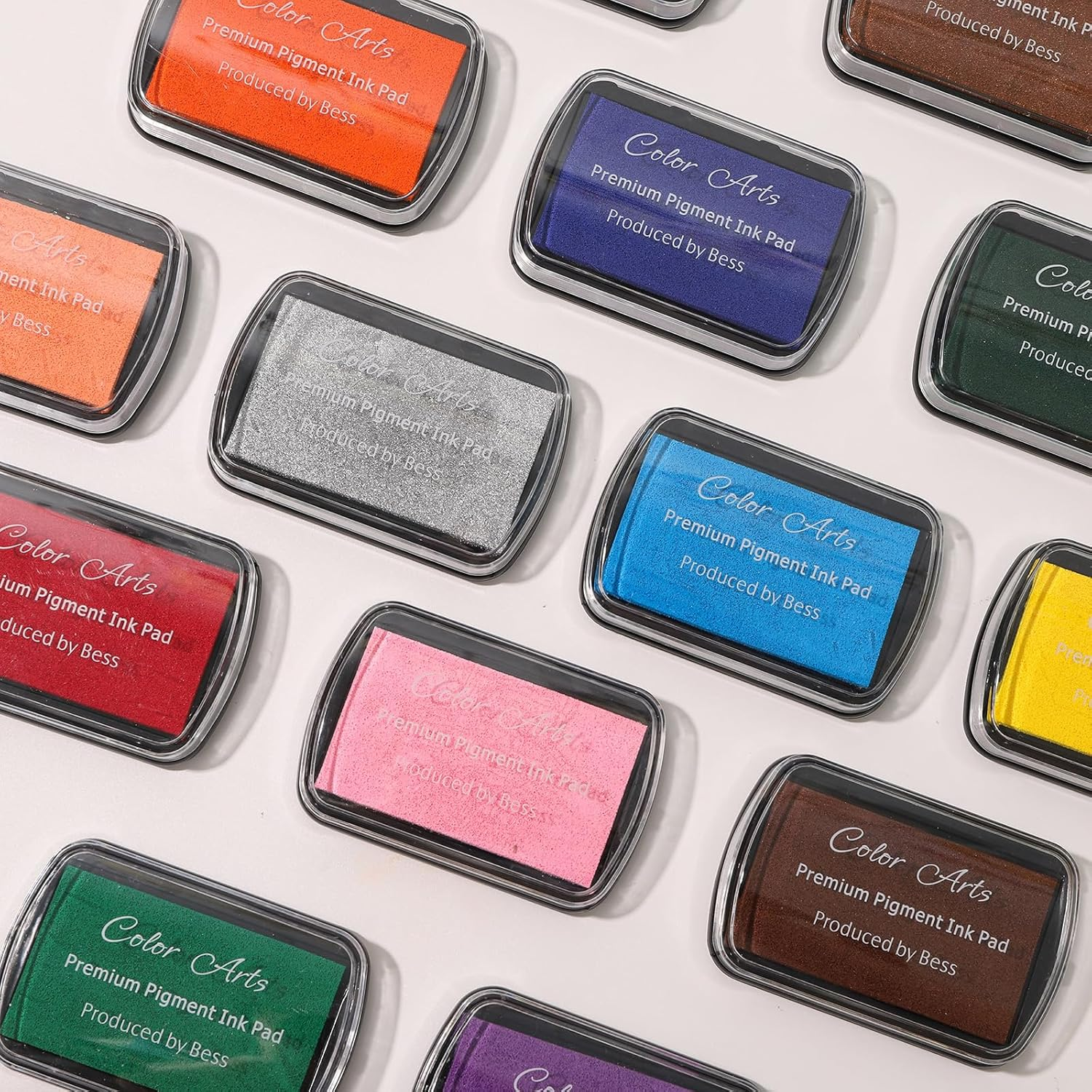 Gripebao Ink Pad for Stamps, Stamp Pads for Rubber Stamps, Washable Craft Ink Pad for Stamping, Permanent Fabric Ink Pad for Fingerprint, Card Making, Scrapbook, Paper, Wood (Silver) image number 2