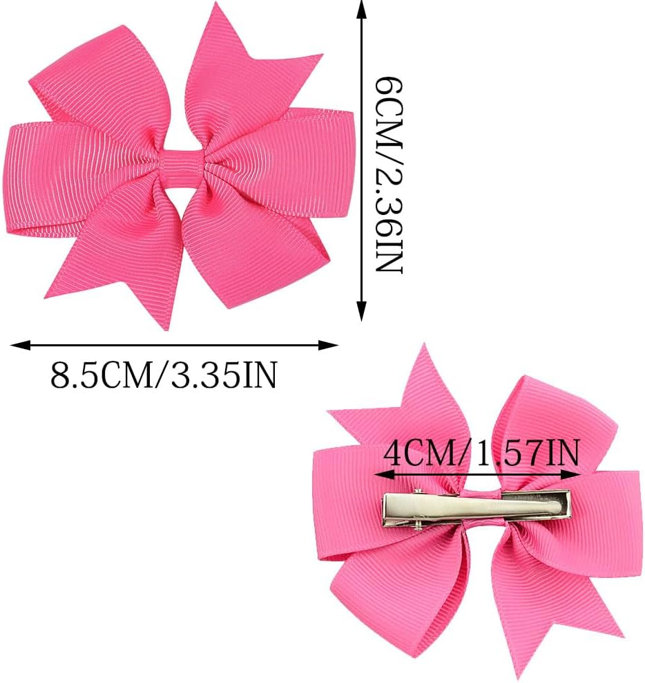 40Pcs Bow Hair Clips, Fabric Hair Bow Alligator Clips 20 Colors Bow Knot Hair Accessories for Women Girls image number 3