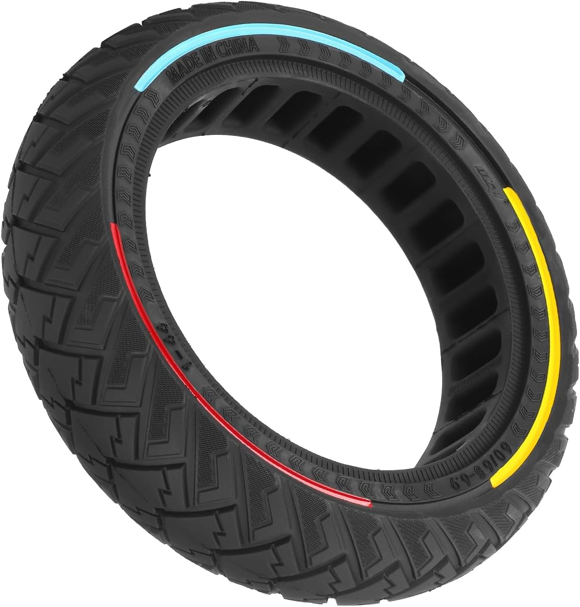 60/65-6.9 Replacement Wheels Solid Rubber Tyres 10 Inch Solid Tyres for Ninebot Max G2 G2D G2E G65 F3 F3 Pro Electric Scooter Rear Replacement Tyres Solid Tyres Non-Slip Puncture Proof (Colour