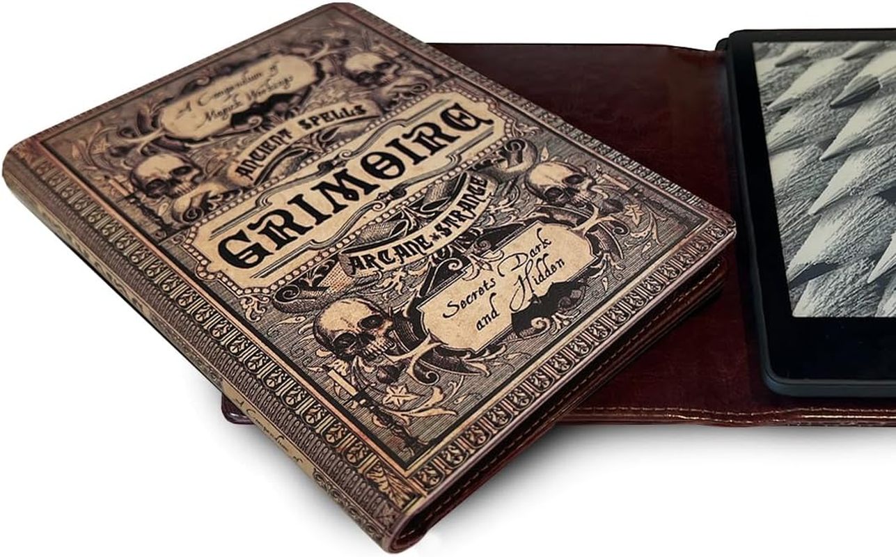 Book Cover for Any Ereader up to 7.5 to 5.1 Inches in Size. Fits Any E-Book Reader Including Kobo, Nook, Kindle, Paperwhite, Colorsoft, Sony, Storytel and More. (Old Brown)