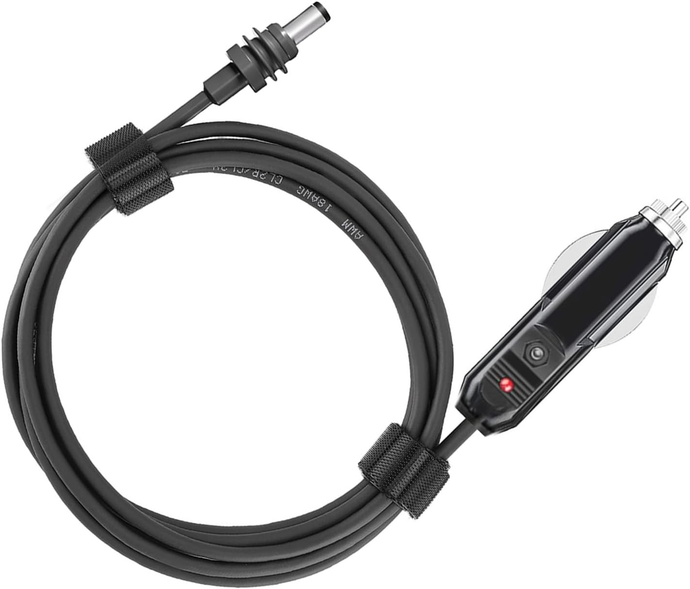 Mini DC Power Cable, 18AWG DC Car Adapter Charger Power Supply Cable for Satellite, IP68 Water Resistant Car Cigarette Lighter Cable for Cars, Trucks, Buses (5M / 16.4Ft) image number 3