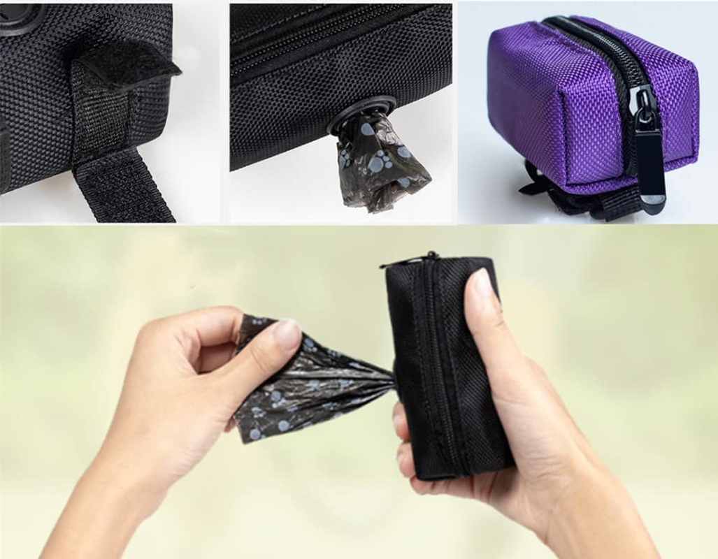 2 Pieces Zipper Poop Bag,Pet Waste Bag Dispenser Zippered Pouch, Portable Dog Poop Bag Holder Leash Attachment for Dogs for Traveling image number 2