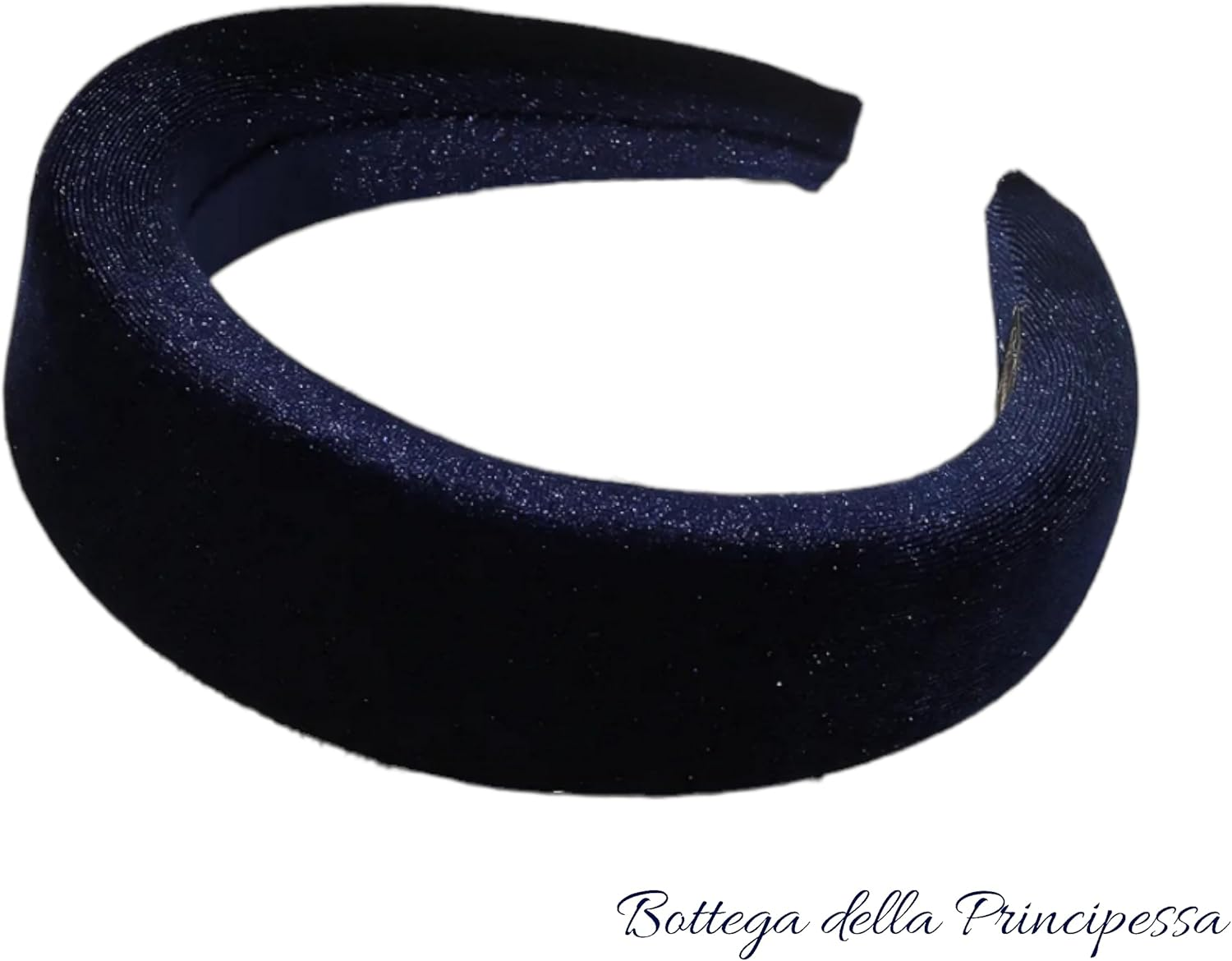 Bottega Della Principessa - Ladies Curved Velvet Headband Alice Band (Blue) image number 1
