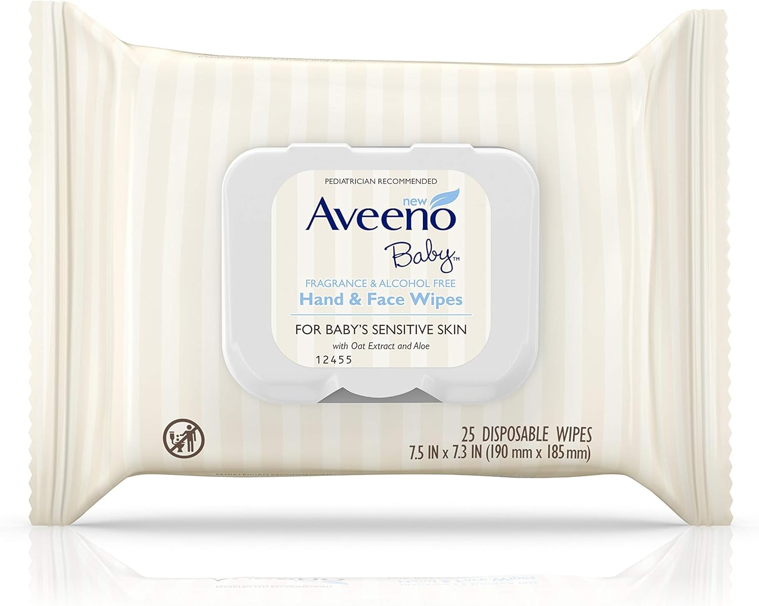 AVEENO Hand & Face Baby Wipes with Oat Extract 25 Ea image number 2