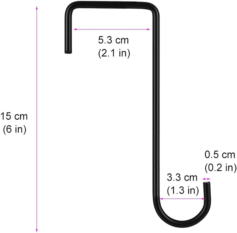 8Pcs Fence Hooks, 6/8 Inch Stainless Steel Hanging Basket Bracket Heavy Duty Iron Garden Hanging Brackets Hooks for Bird Feeders, Fences, Indoor & Outdoor Hanging (6 Inches) image number 5