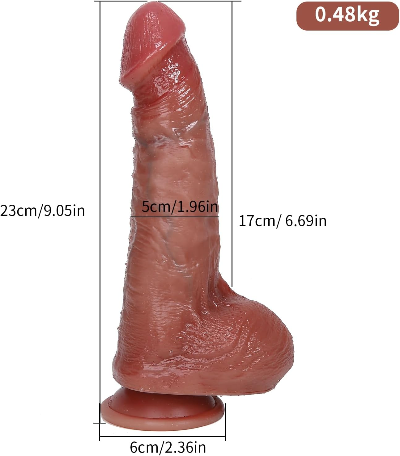 Anfei 9 Inch Realistic Dildo Consoladores Anal Adult Sex Toys Suction Cup Fake Penis G Spot Dual Density Dildo for Women image number 5