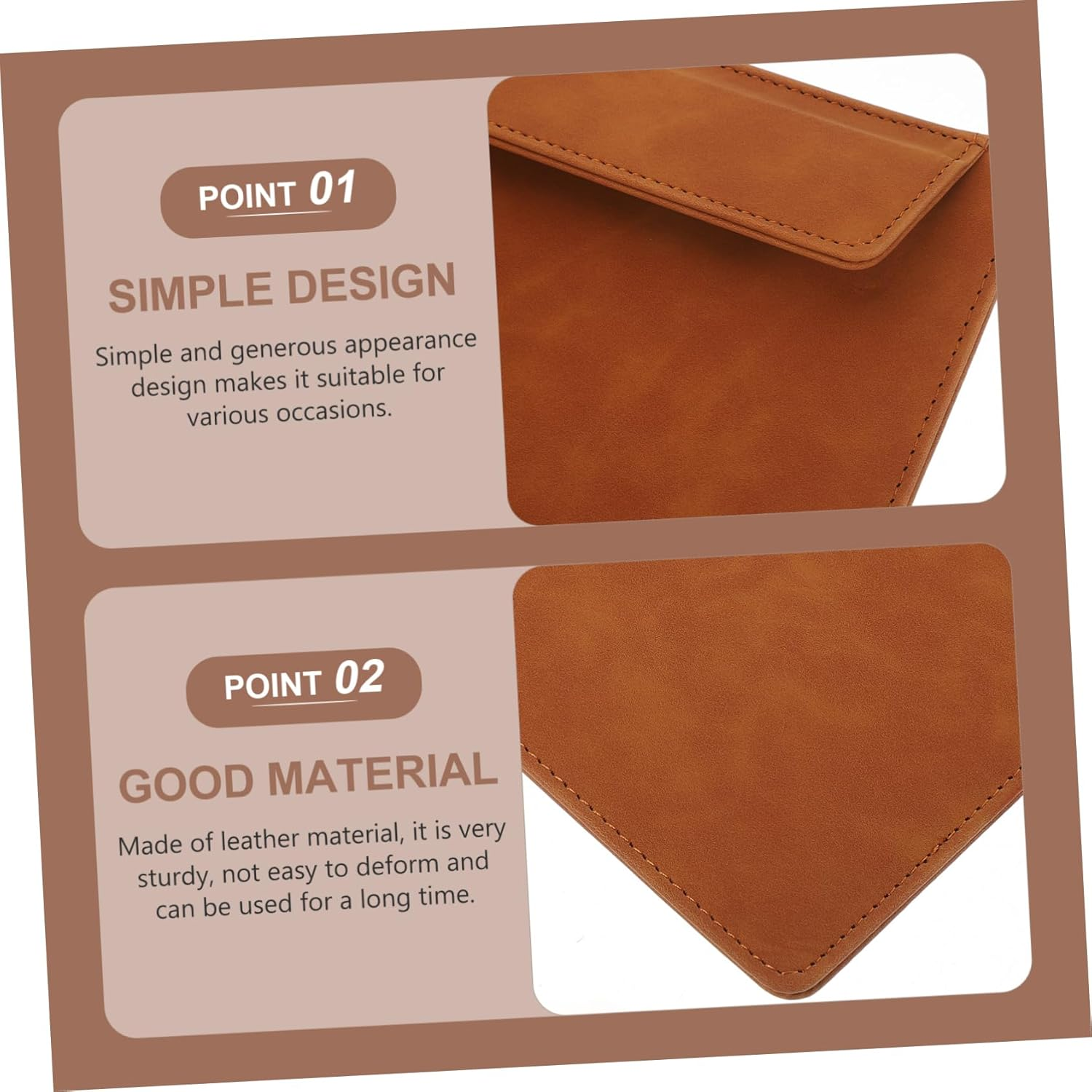 Ciieeo Leather Signature Folder Clipboard Storage Document Organizer Dividers Fasteners Hotel Conference Writing Board image number 5