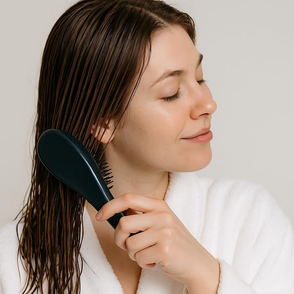 G.B.S Wave Detangling Brush Set for Curly Hair, Thick, Straight & Natural Hair - Gentle Detangler Hair Brush for Women, Kids & Toddlers with Flexible Bristles -Hairbrush for Wet & Dry Detangle image number 3