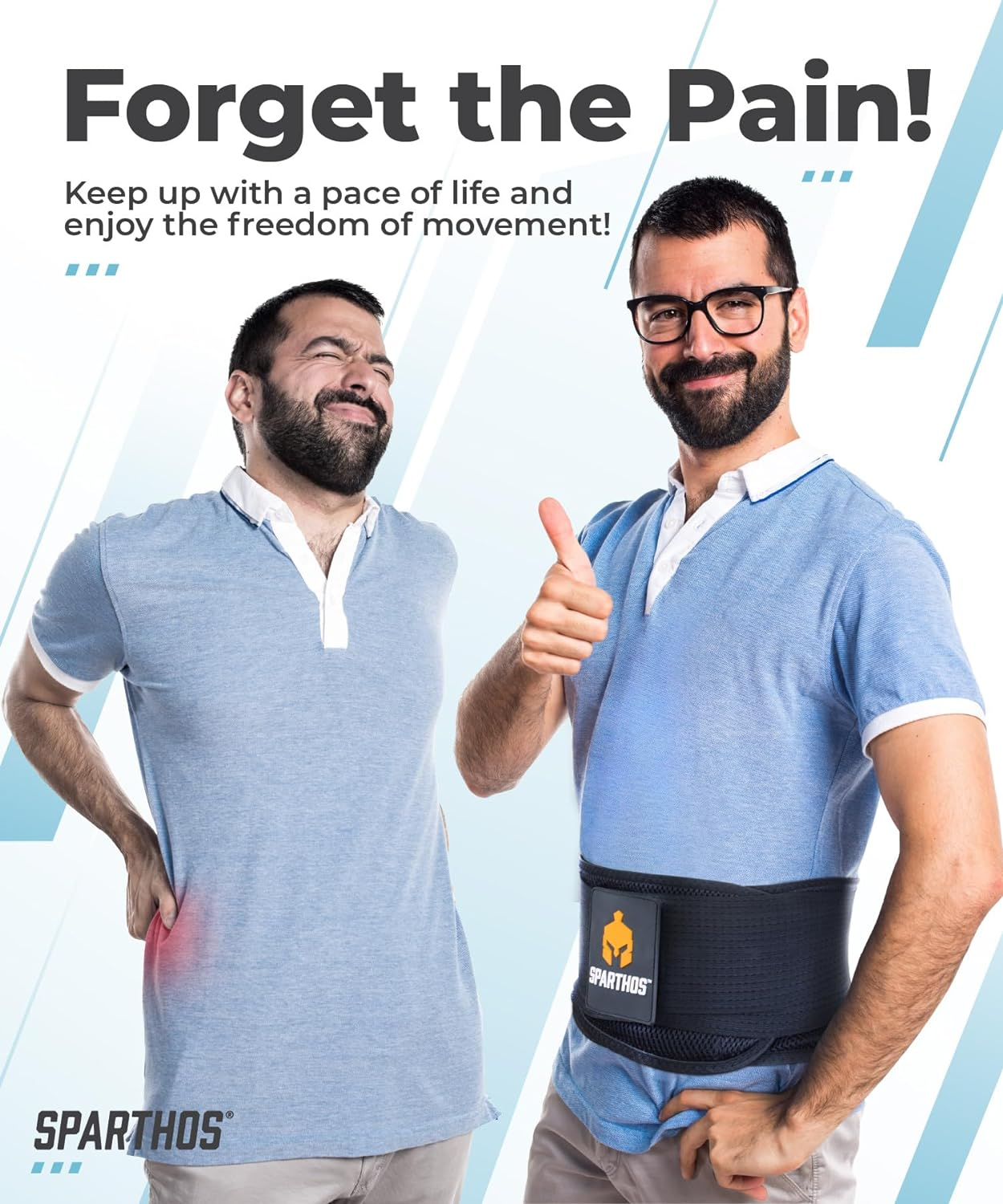 Back Brace for Lower Back Pain - Immediate Relief from Sciatica, Herniated Disc, Scoliosis - Breathable + Lumbar Support Pad - for Men & Women - Fits 44&ndash;52&Prime; Waist (Large, Check Size Chart) (Black,Large (Pack of 1)) image number 2