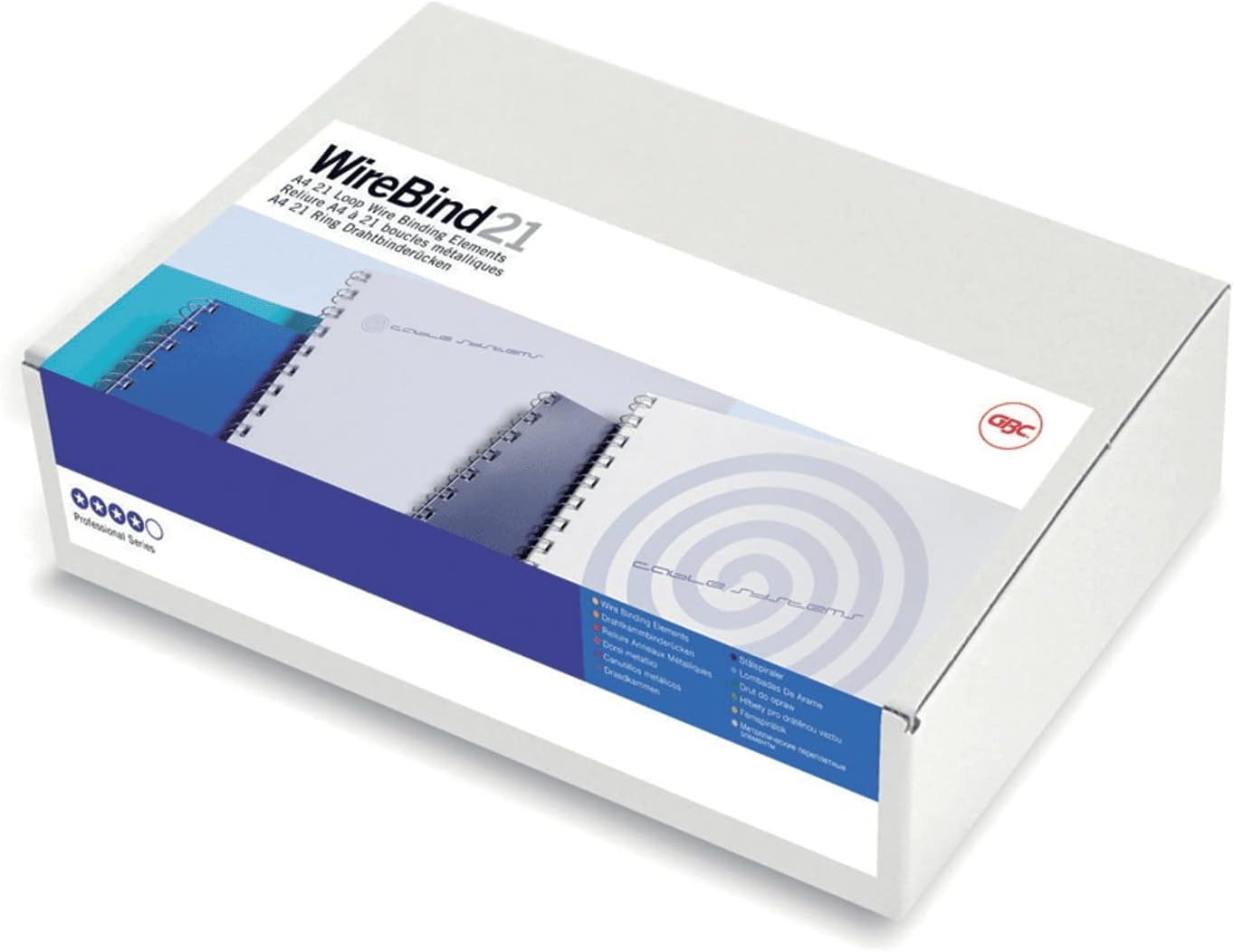 Gbc RG810597 BE34W8S100 Binding Wire, 34 Loop 8MM Silver PK100 image number 4