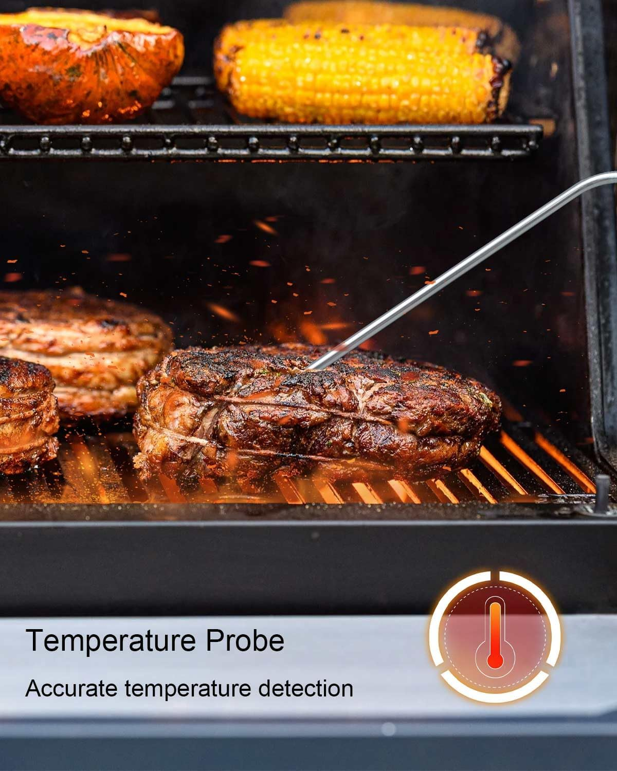 Hopper Lid Door Switch Temperature Probe Fit for Masterbuilt Gravity Series 560/800/1050 XL Digital Charcoal Grill + Smoker, Replace 9904190041 image number 4