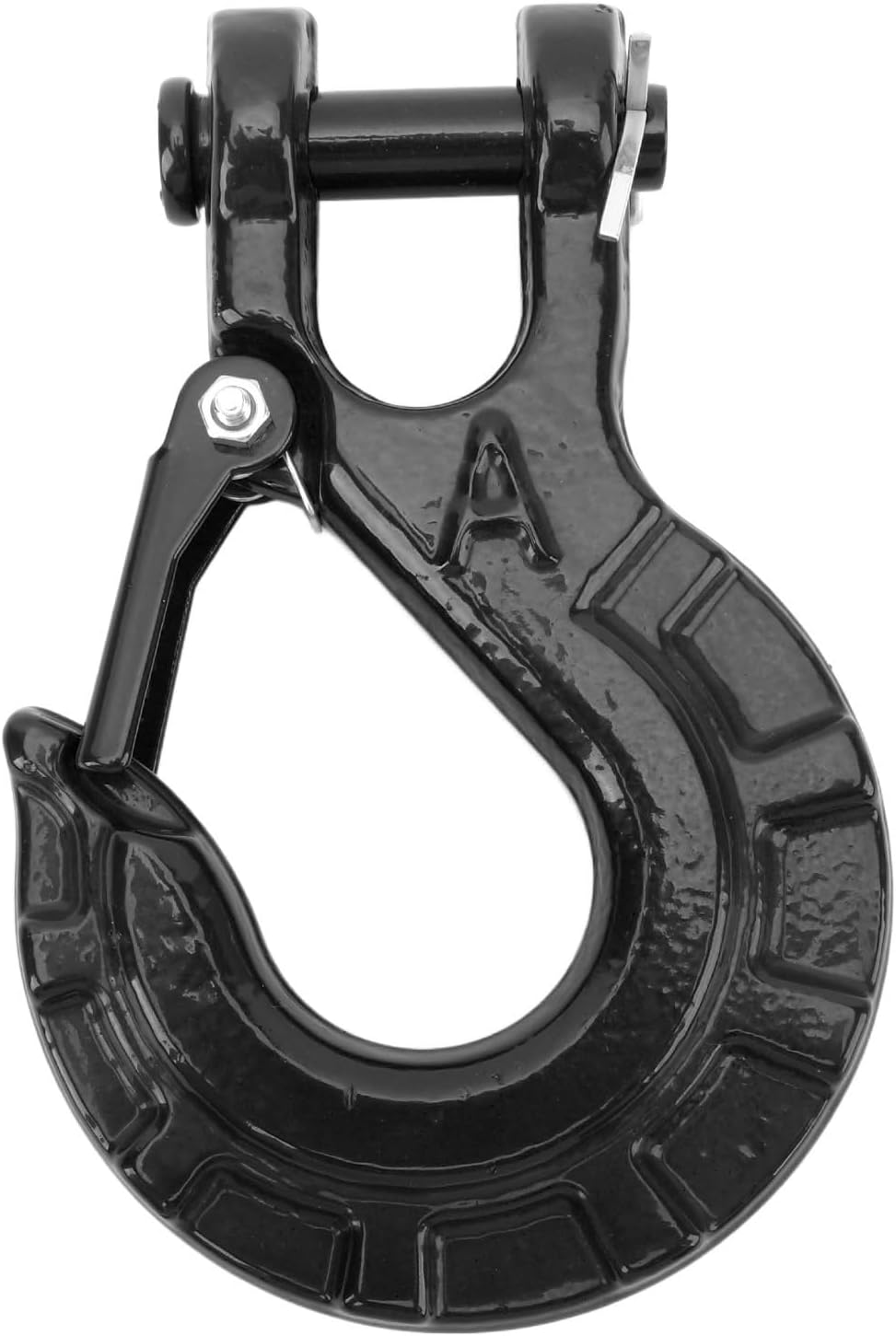 3/8 Inch Clevis Slip Hook with Safety Latch, Heavy Duty Forged G70 Steel Clevis Chain Hook, Versatile Secure Connection Clevis Grab Hook for Trailer Truck Transport, 33,069 Lbs