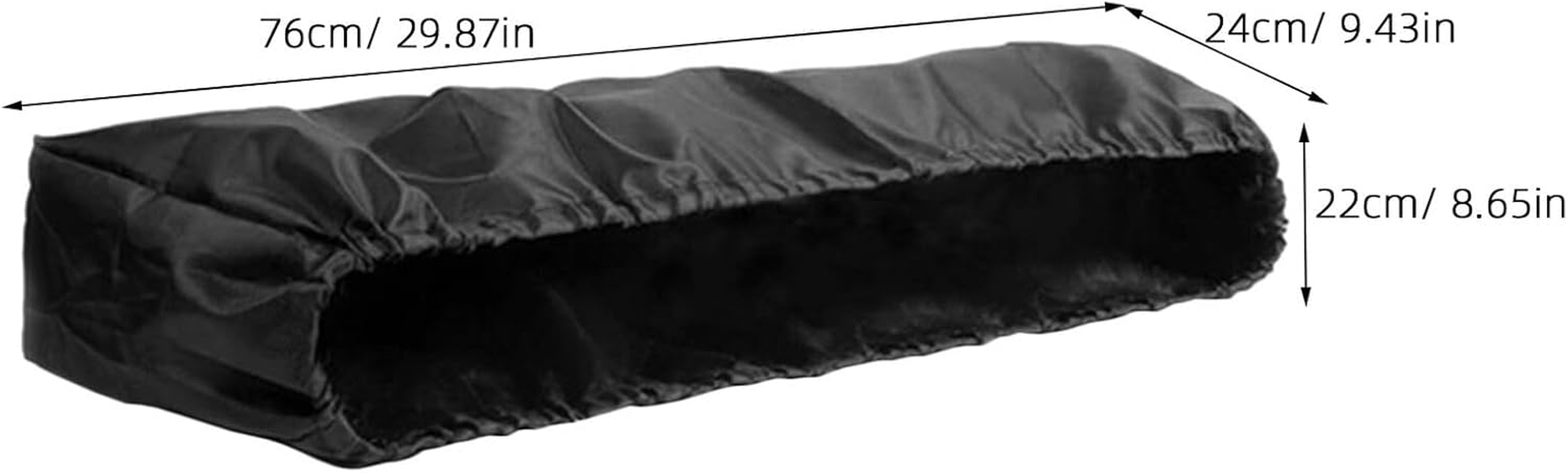 Oxford Cloth Outdoor Heater Cover Dustproof Patio Heater Protection with Elastic Rope Black image number 6