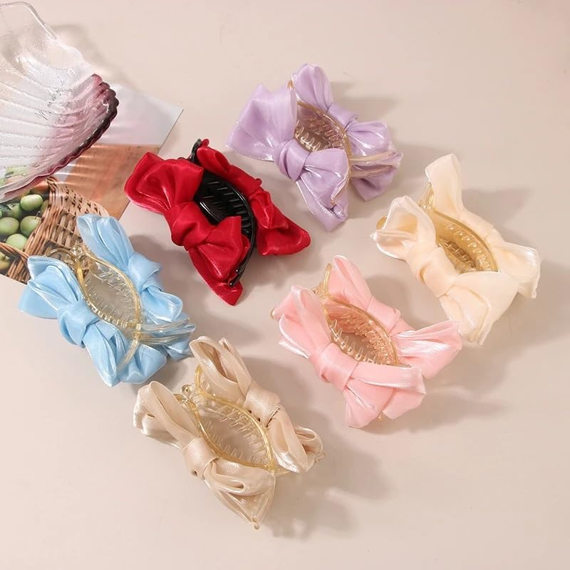 Hair Claw Clips Fashionable and Elegant Summer Mesh Bbow Ponytail Clip Grab Clip Headdress Hair Accessories image number 1