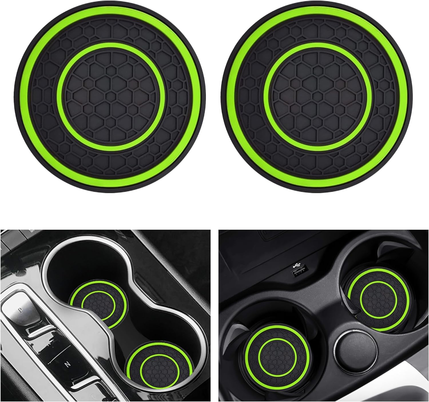 2 PCS Car Cup Holder Coaster,Car Coasters Cup Mats,2.75 Inch Universal Car Cup Coasters,Non-Slip anti Dust Mats Cup Holder Insert Coaster, Suitable for Most Car Interior (Red)