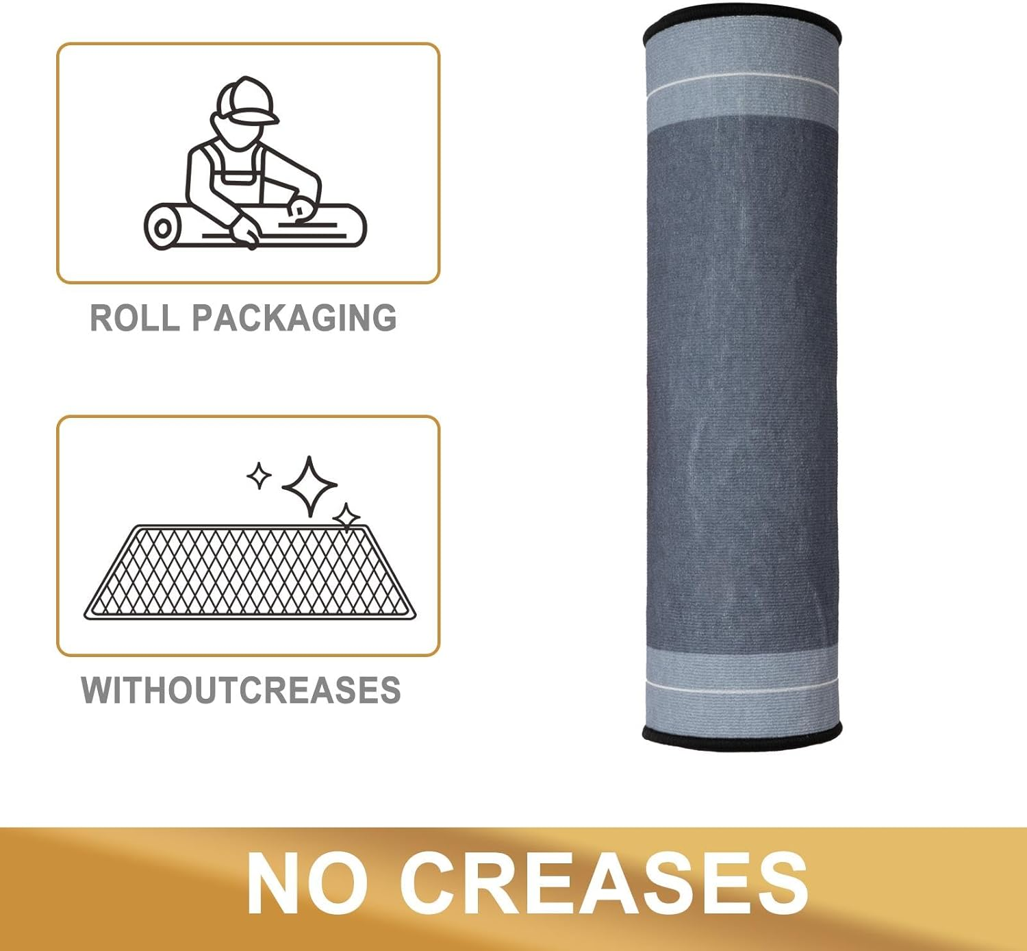 KANGA ROOM Kitchen Rugs and Mats 2PCS Set, Waterproof Non Slip anti Fatigue Kitchen Mat, Cushioned Kitchen Floor Mats for Standing, Kitchen Mats Non Slip, Laundry Rugs, 51X72Cm+51X153Cm, Gray and Blue image number 4