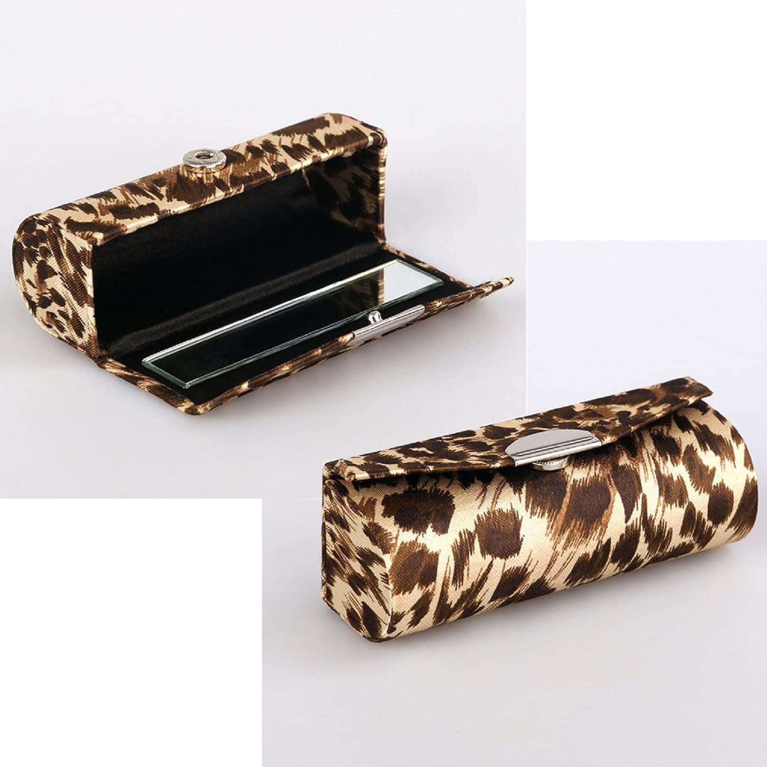 MIAO JIN 12PCS Lipstick Case with Mirror Lipstick Case Storage Case Jewelry Case Cosmetic Case, Leopard Print (If the Attribute Is to Be Interpreted as Pattern Instead of Color), or None Strictly image number 2