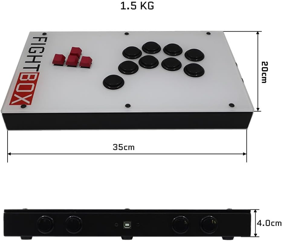 Fightbox F7-PC Keyboard Button Leverless Arcade Fight Stick Game Controller Compatible with Pc/Ps3/Switch image number 5