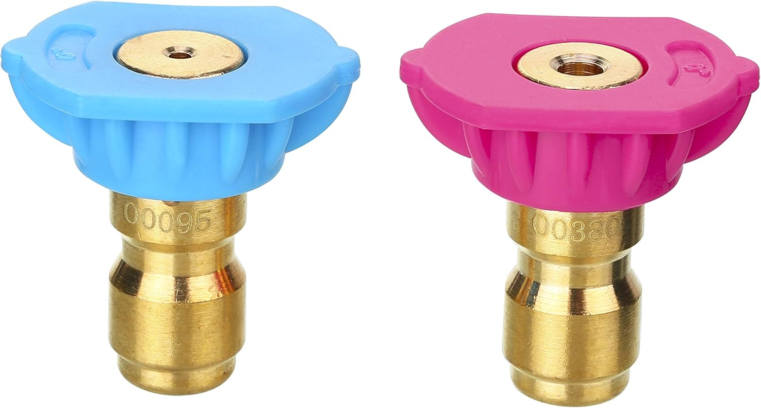 M MINGLE Second Story Quick-Connect Nozzle Tips for Power Washer, Soap and Rinse Jet Stream, Long Range Nozzle,1/4 Inch, 4000PSI, 2-Pack image number 3