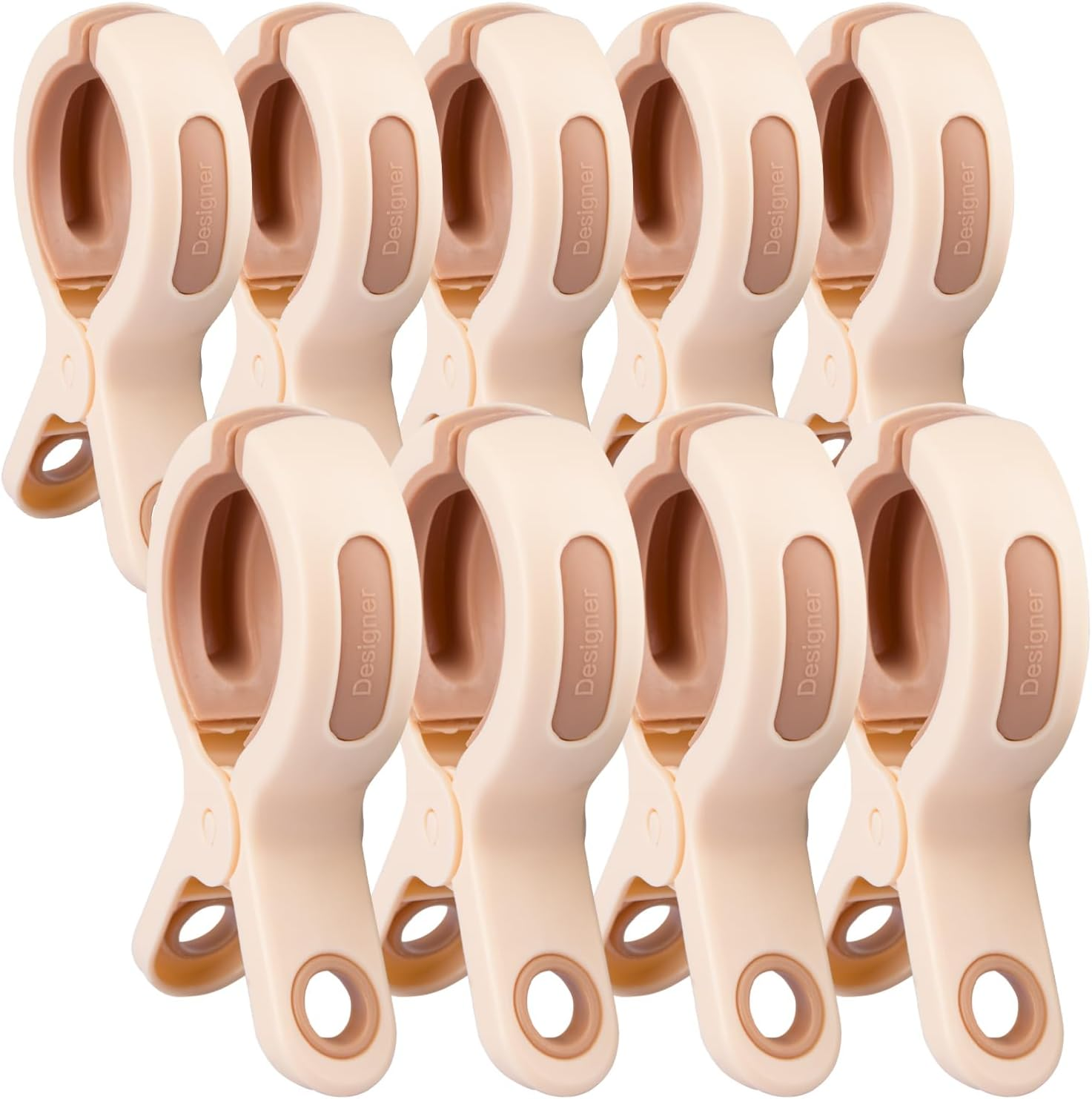 9 Pack Beach Towel Clips, Heavy-Duty Plastic Clothes Pins Bright Color Beach Chair Towel Holder Windproof Clothes Clips to Keep Your Towel Clothes Blankets (Pink)