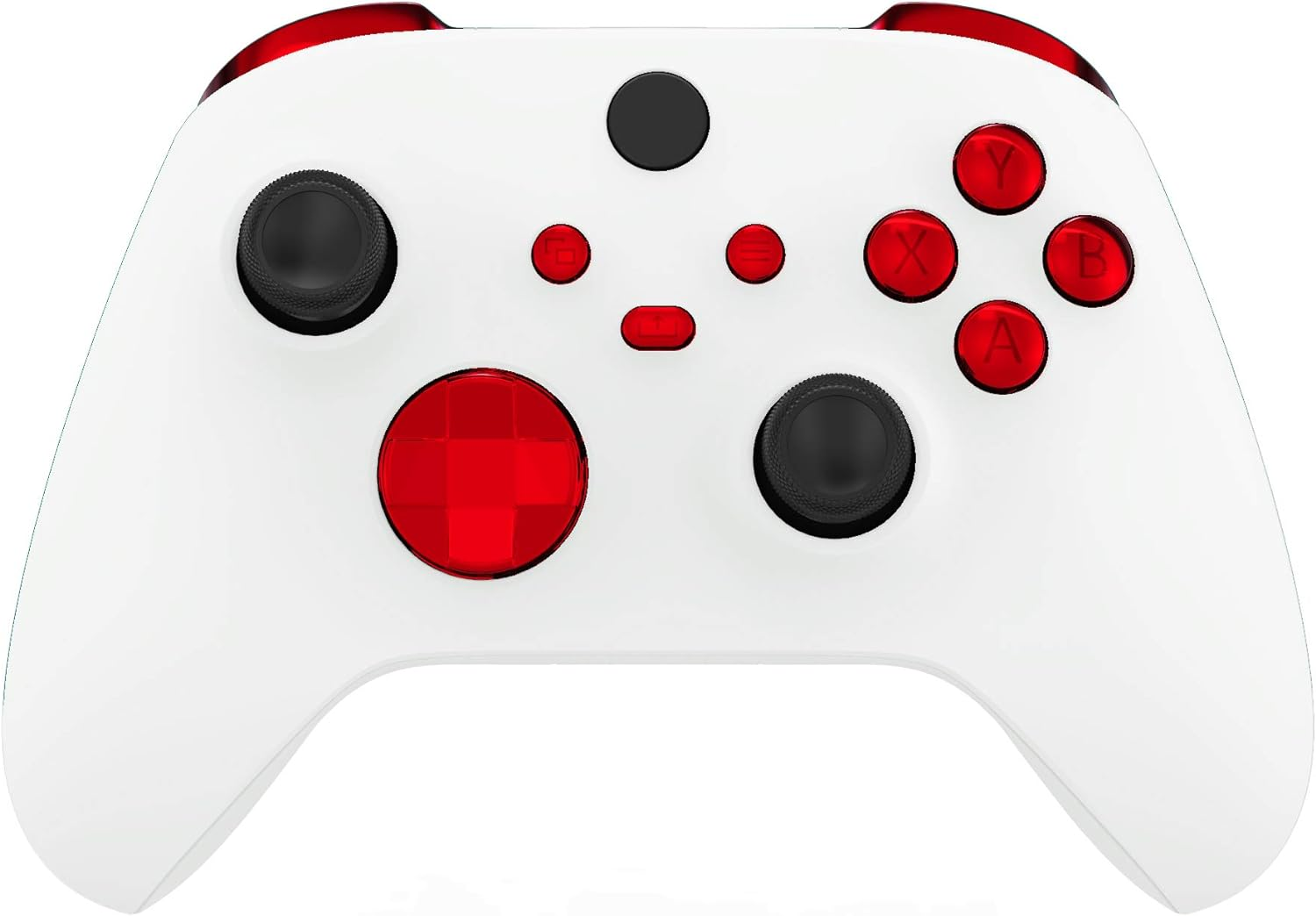 Extremerate Chrome Blue Replacement Buttons for Xbox Series S & Xbox Series X Controller, LB RB LT RT Bumpers Triggers D-Pad ABXY Start Back Sync Share Keys for Xbox Series X/S Controller