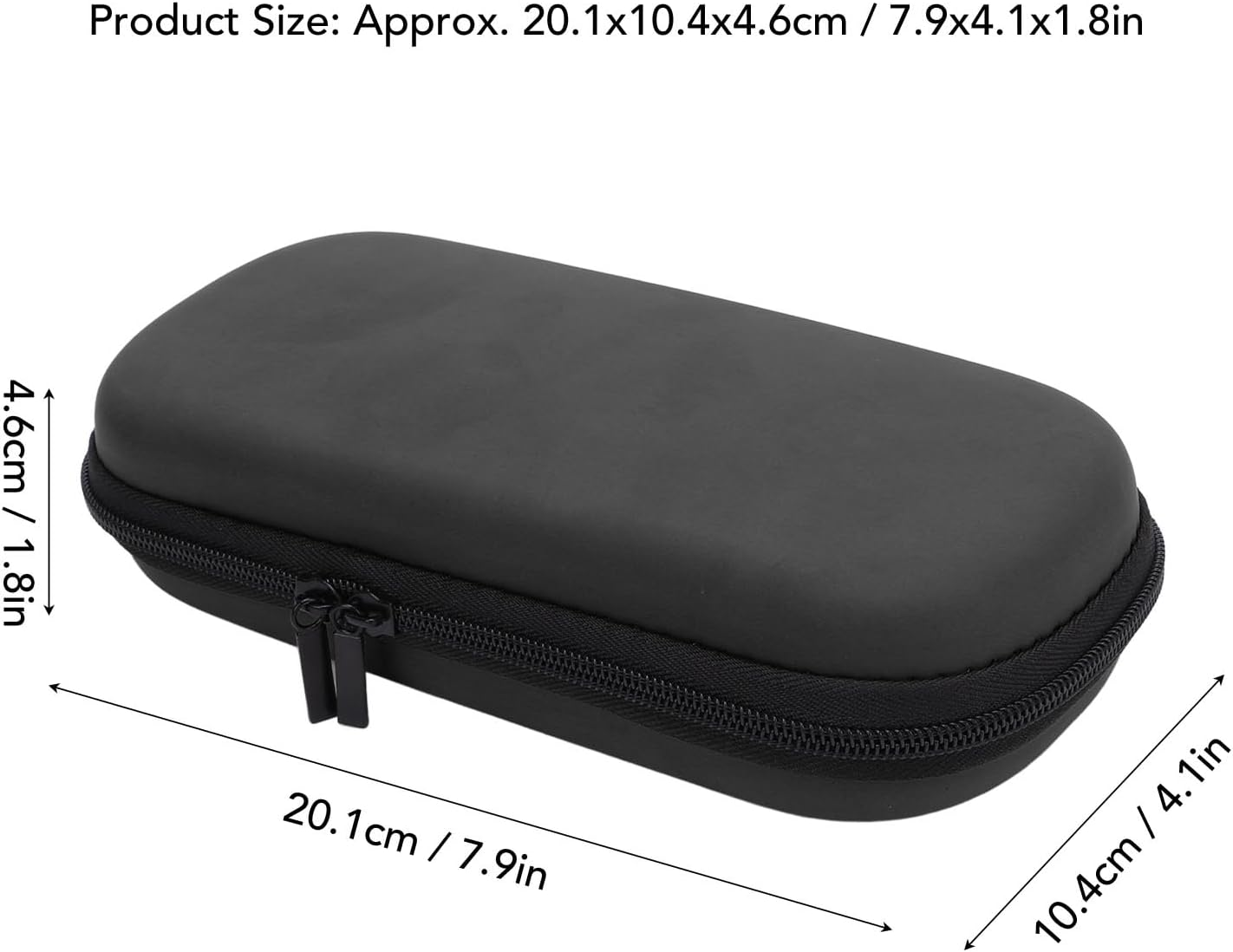 LICAEVEY Protective Hard Carrying Case for PS Portal 3000 Console - Water Proof PU & EVA Shell anti Scratch Interior with Storage Pockets Two Way Zipper (Black) - Black image number 2