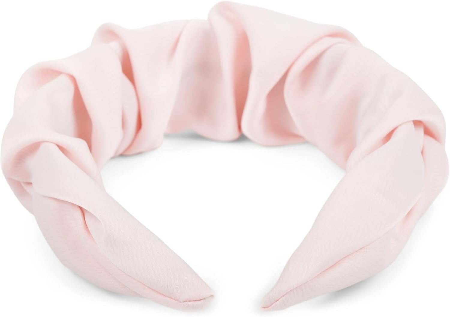 Stylebreaker 04027035 Women'S Headband with Shimmering Braided Surface in Ruffle Look, Hair Band, Colour: Powder Pink - Cognac image number 3