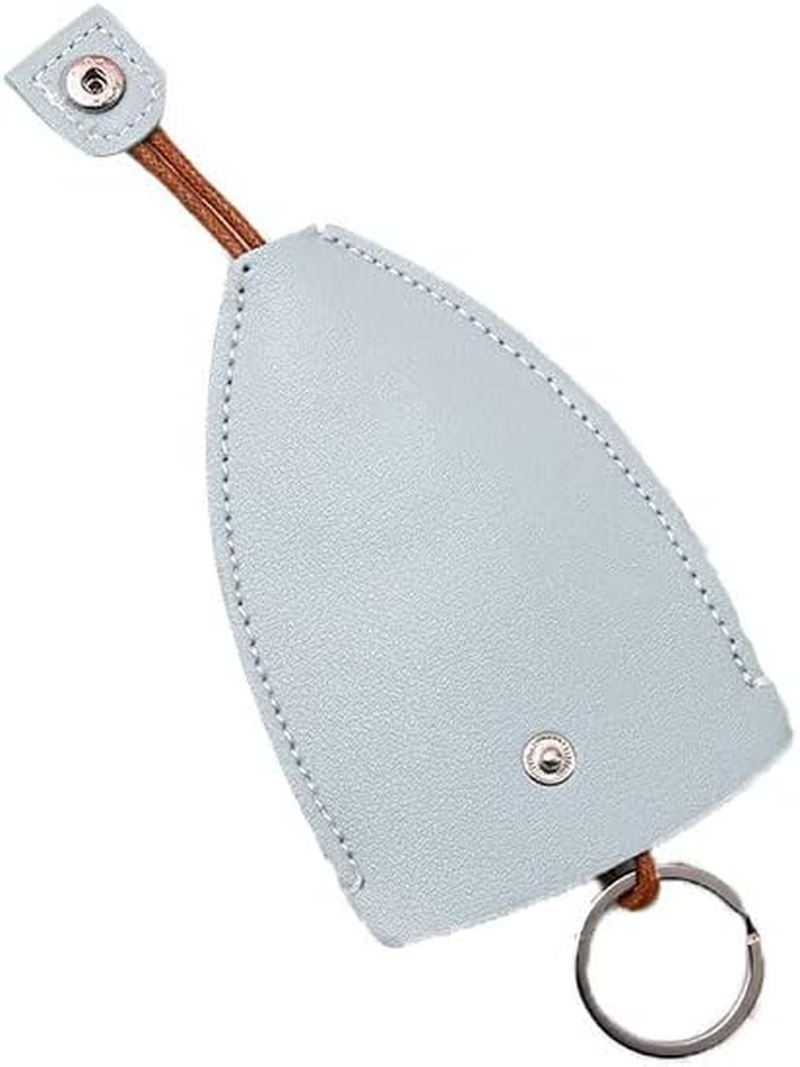 Elegant PU Leather Key Organizer Pouch - Pull Strap Key Holder Bag - Compact Storage for House and Car Keys - Durable Ring Design for Easy Accessibility