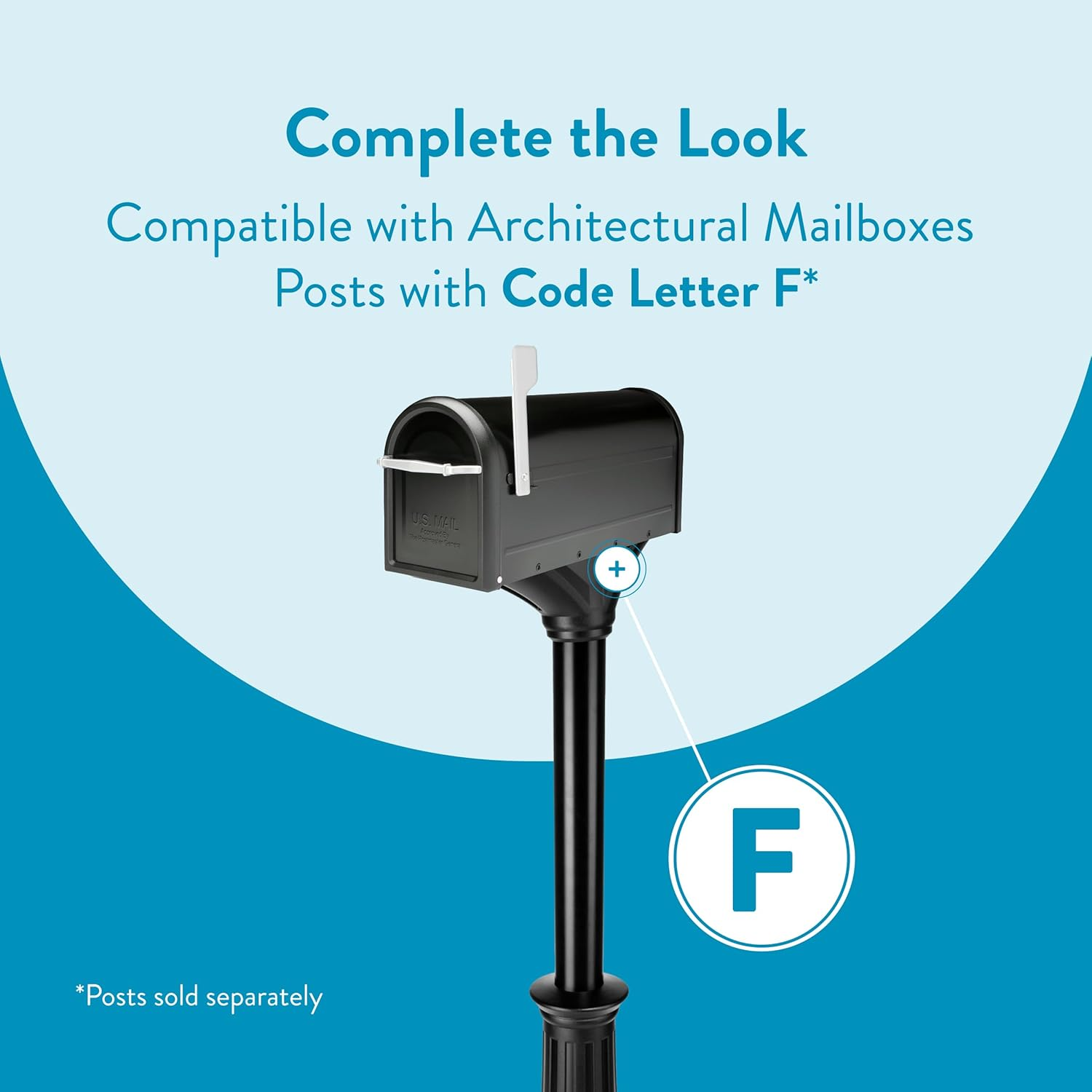 Architectural Mailboxes Chadwick Galvanized Steel Post Mount Mailbox, 8950B-10, Black, Medium Capacity