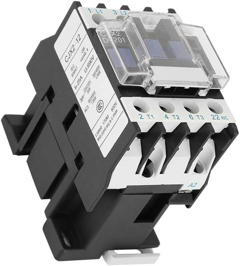 AC Contactor, Silver Tungsten Alloy Industrial AC Contactor, CJX2-1201 Functional for Power Applications for Electrician for Factory for Engineer image number 5