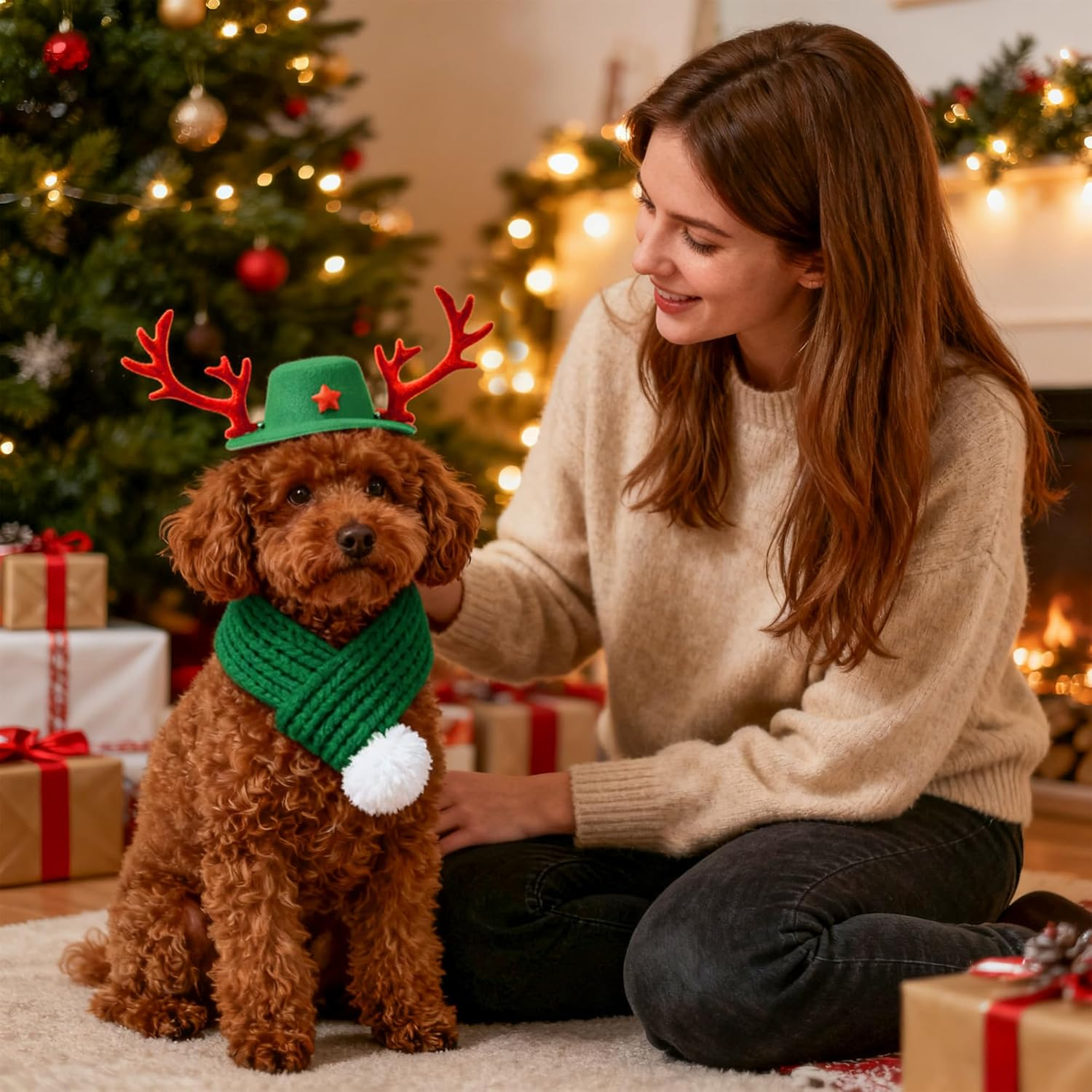 Christmas Dog Costume Green S image number 6