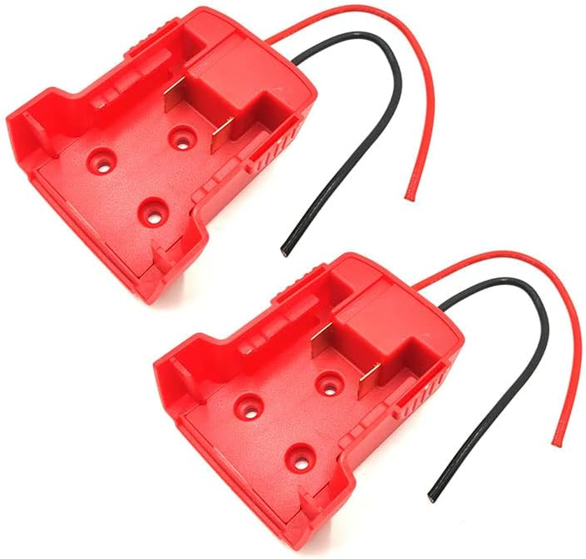 DIY for Milwaukee M18 XC 18V DIY Project Battery Adapter/Base Power 2 Wirings (2X Red) image number 2