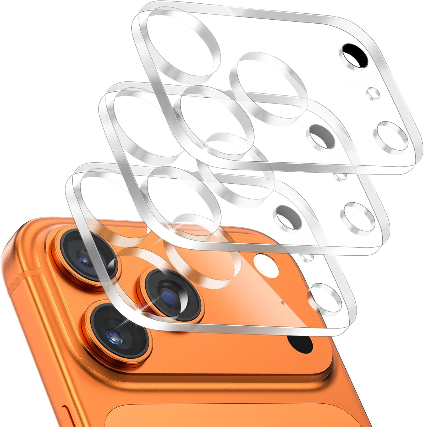 Imluckies Camera Lens Protector for 17 Pro 6.3 Inch Tempered Glass 9H Hardness Anti-Scratch Case Friendly Normal Night Shooting 3 Pack image number 5