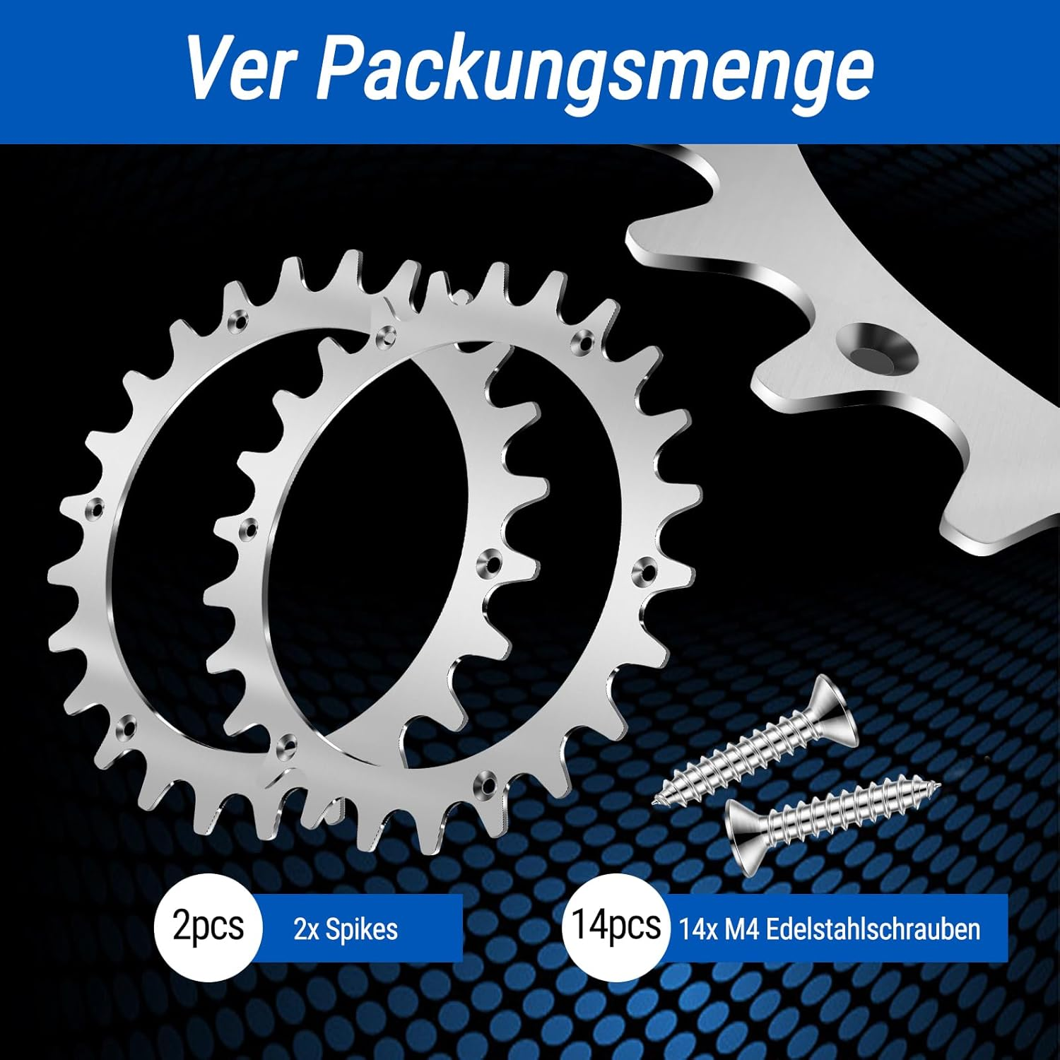 Stainless Steel Spikes for Worx Landroid Model S/M Lawnmower, Traction Improvement for Robotic Lawnmowers, Countersunk Screw Holes, Polished Deburring with 12 X Stainless Steel Screws image number 2