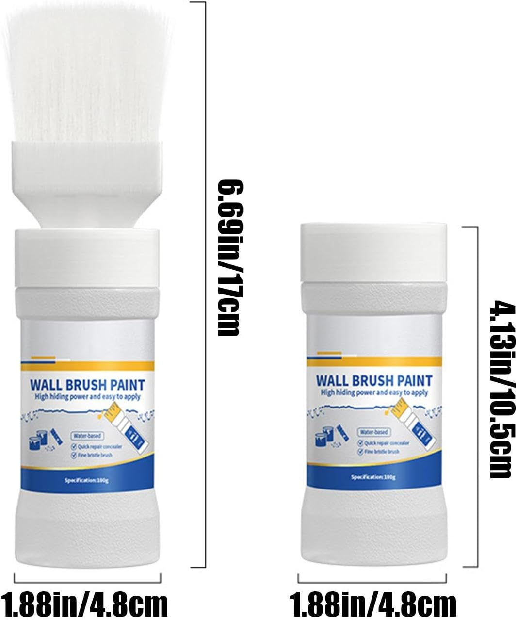 White Touchup Paint | 180G Wall Repair White Paint,White Ceiling Paint, Water-Based, Wall Painting Kit, Wall Touchup Paint for Remove Stain, Scratches image number 1