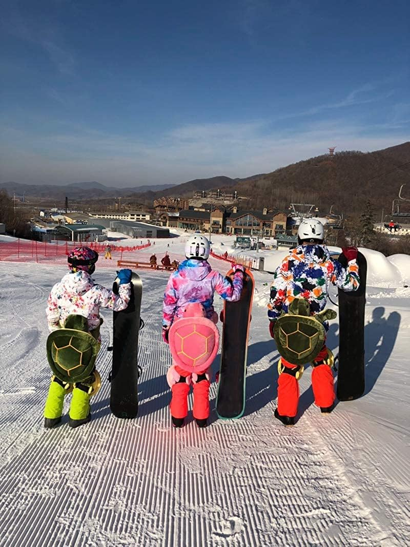 Elegeet Protective Gear for Skiing Skating Snowboarding Cute Turtle Tortoise Cushion (Red, Large) image number 6