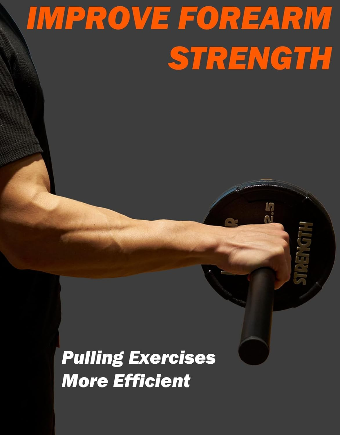 Wrist and Forearm Exerciser, Suitable for 2-Inch Weight Plates, with Collar, Arm and Wrist Strengthening, Forearm Trainer image number 5