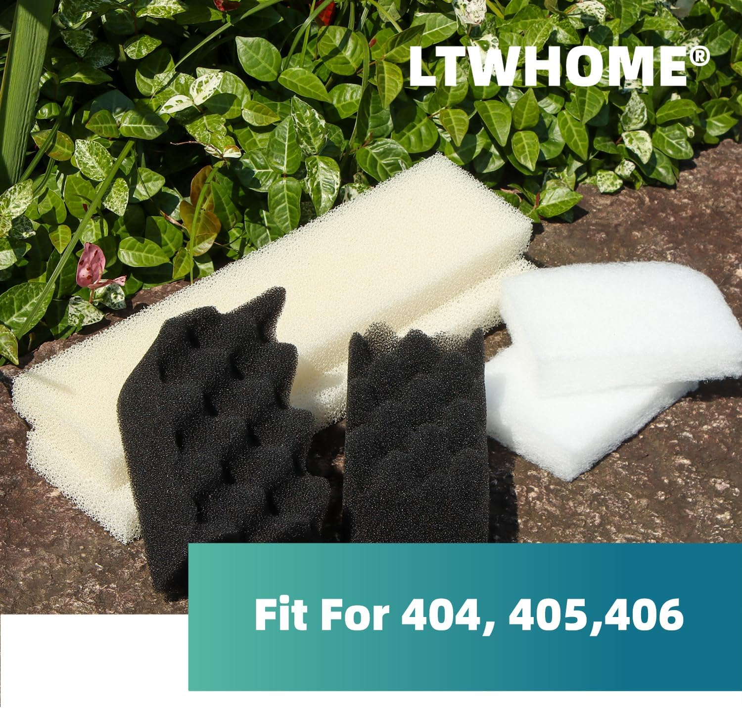 LTWHOME Value Pack of Foam Filters and Polishing Pads Set Fit for Fluval 404 405 406 (Pack of 30) image number 1