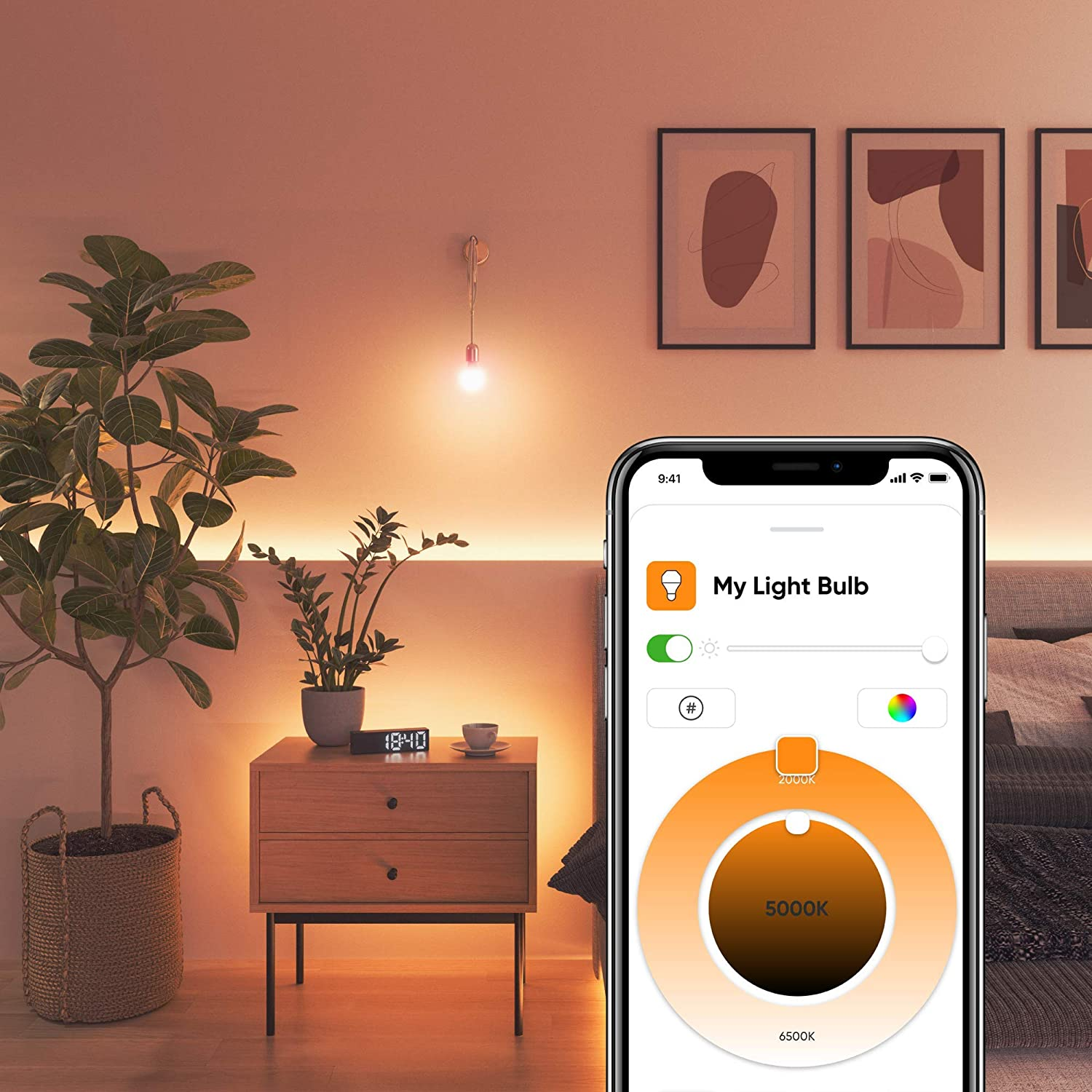 Nanoleaf Essentials B22 LED Bulbs, Pack of 3 RGBW Dimmable Smart Bulbs - Thread & Bluetooth Colour Changing Light Bulbs, Works with Google Assistant Apple Homekit, for Room Decor & Gaming image number 5