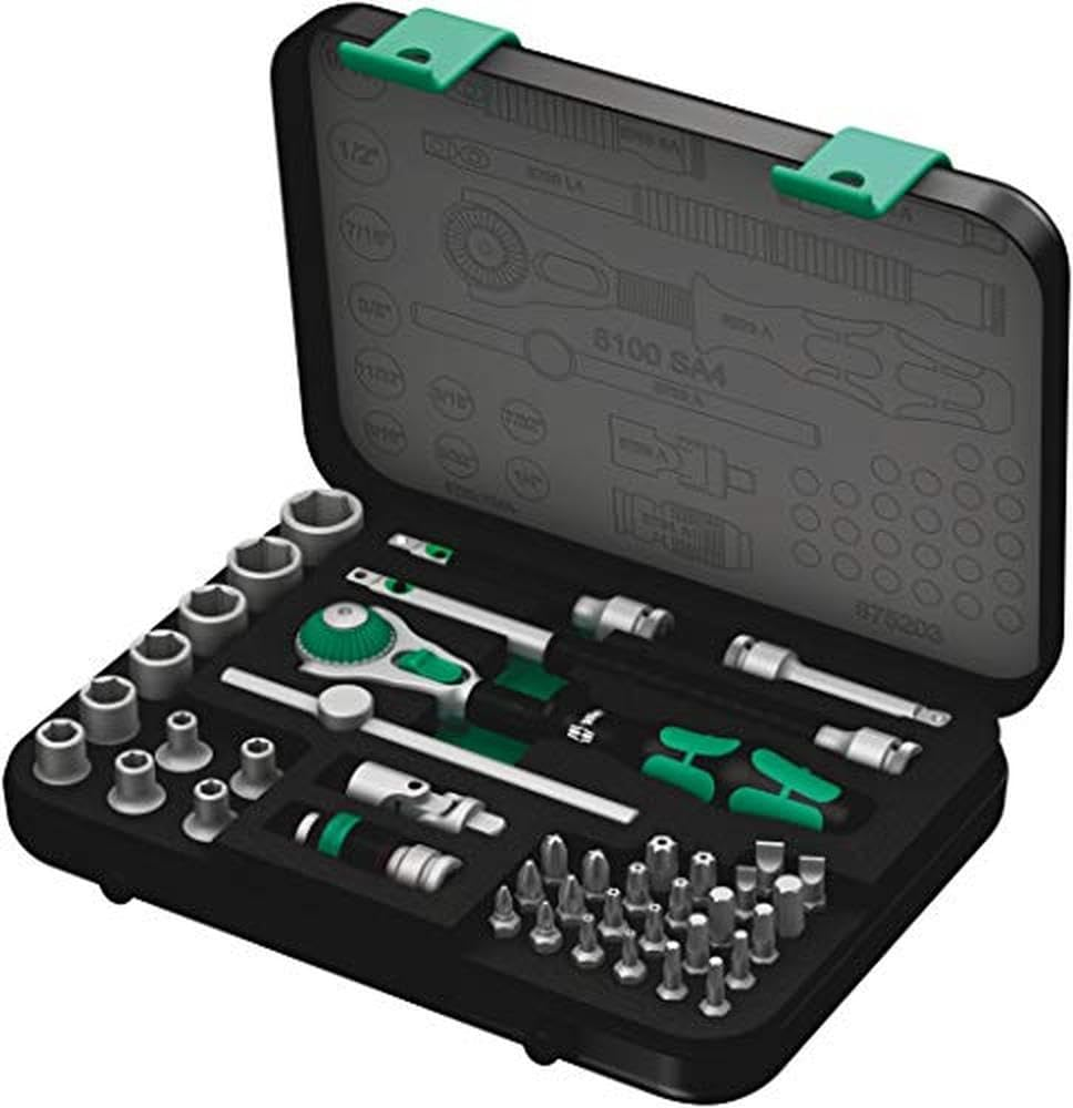 Wera 8100 1/4-Inch Drive Imperial Speed Ratchet 41-Pieces Set image number 3