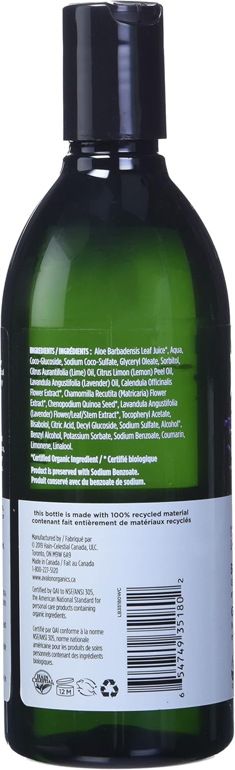 Avalon Organics Bath Shower Gel - Nourishing Lavender by Avalon for Unisex - 12 Oz Shower Gel, 355 Ml image number 4