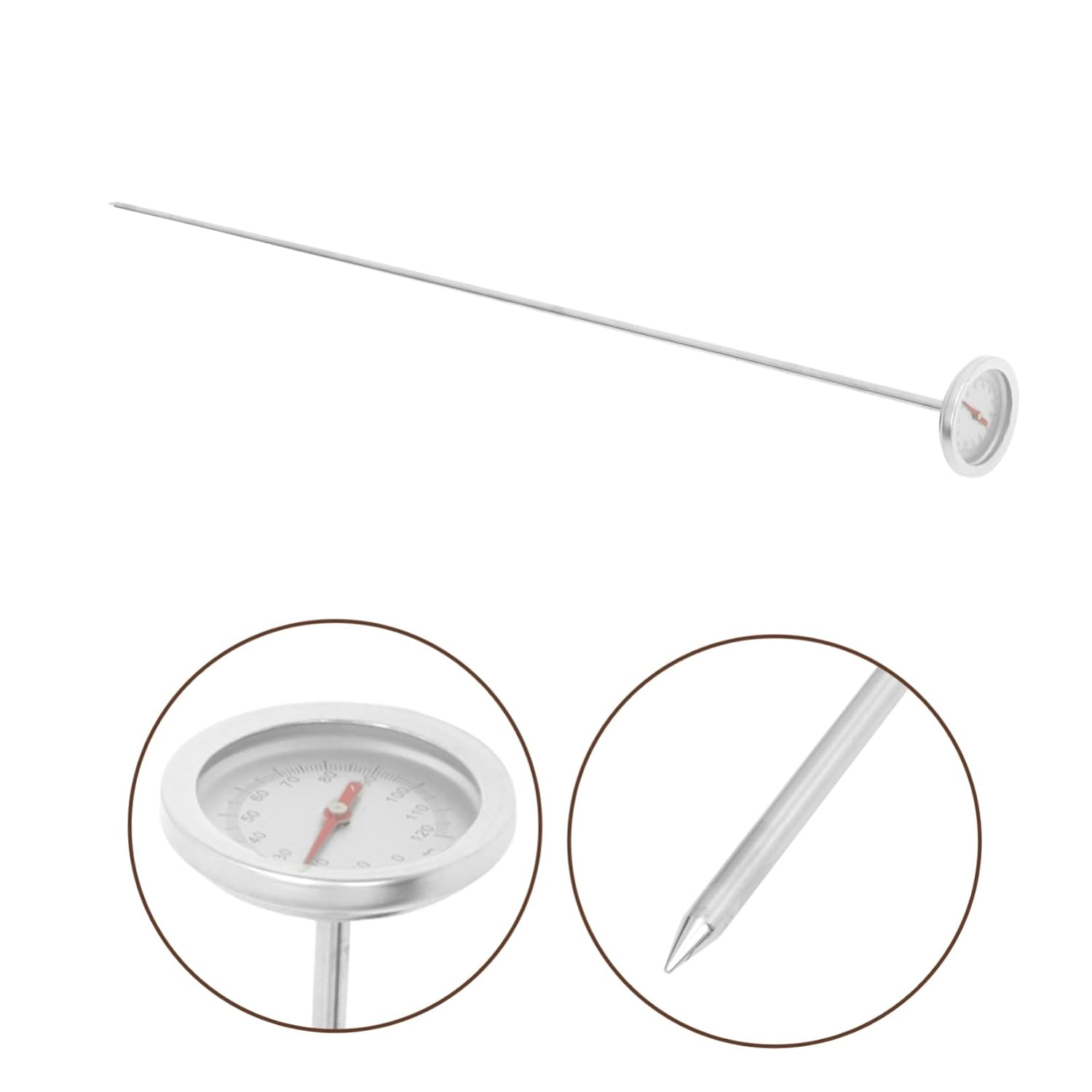 Portable Stainless Steel Soil Thermometer for Home Composting Probe Temperature Gauge for Accurate Lawn and Garden Soil Measurement image number 1