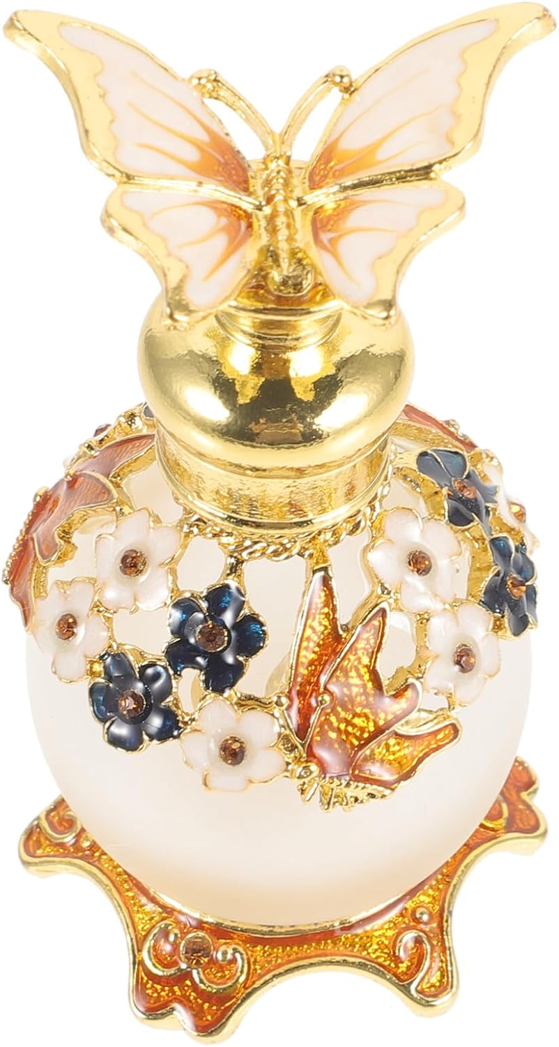 TEHAUX Vintage Butterfly Perfume Bottle Middle Eastern Style Empty Essential Oil Bottle for Sample Refillable Use image number 1