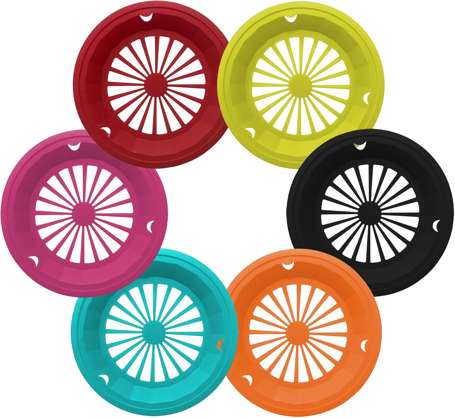 24X 6 Colors Heavy Duty Reusable Plastic Paper Plate Holders Woven Paper Plate Holder for Kitchen Outdoor Picnic image number 1