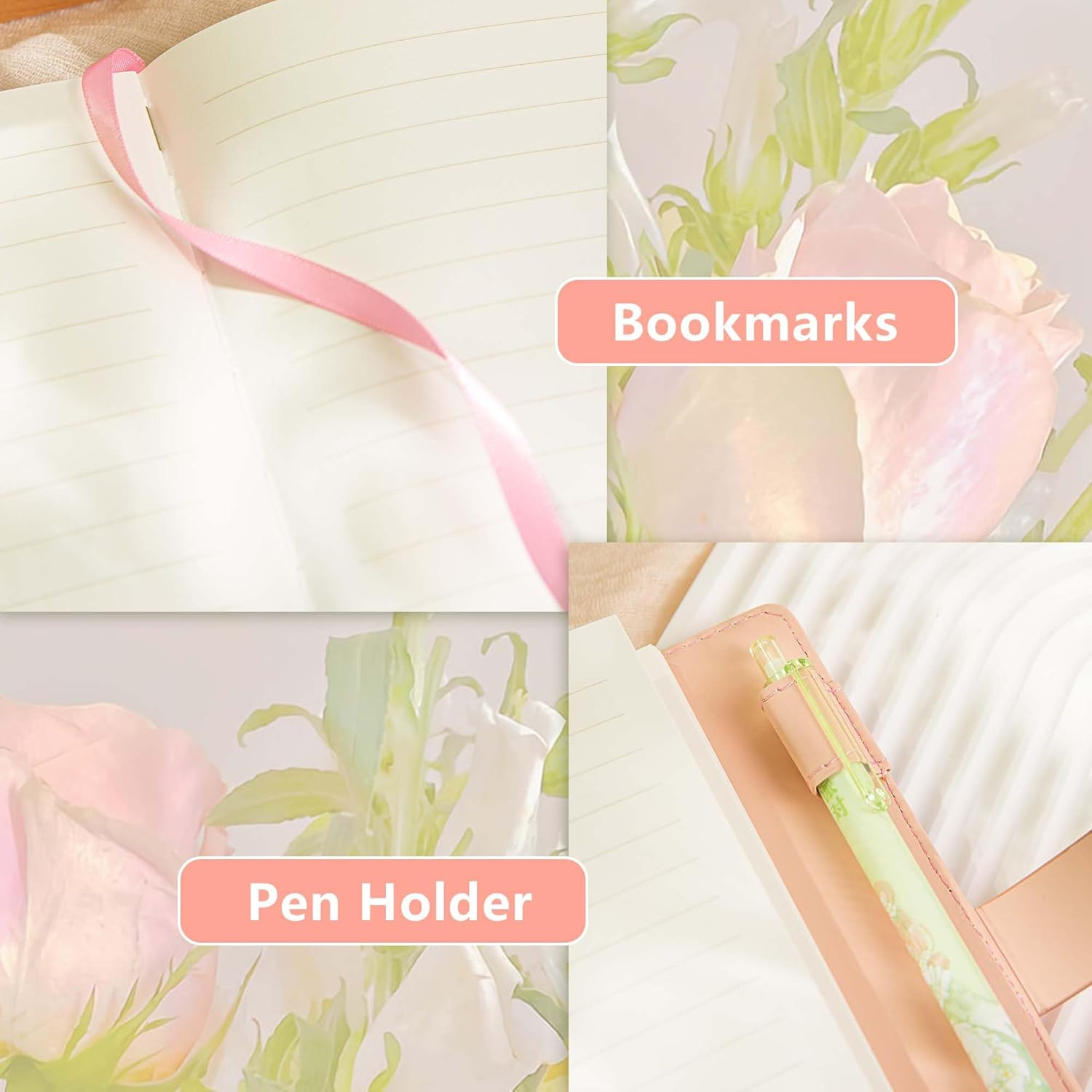 MGGAO Diary with Lock, Locked Journal for Women Girls, Refillable Water-Proof PU Leather Journal with 224 Lined Paper, B6 Secret Personal Daily Journal, Stylish Silver Locking Diary image number 6