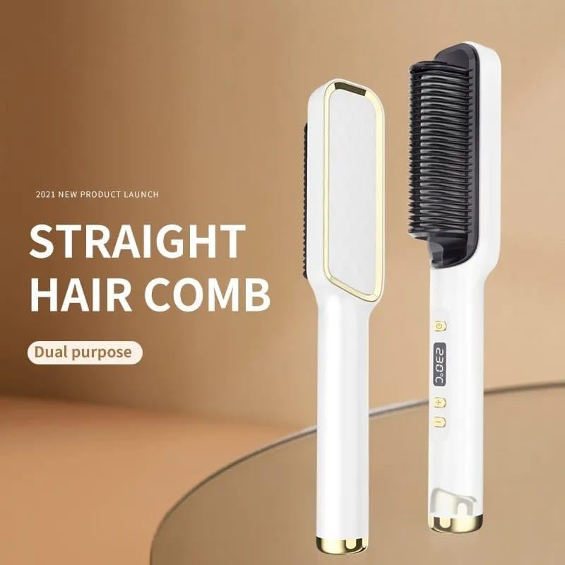NEW Hair Straightener Men Beard Comb Tourmaline Ceramic Hair Curler Brush Hair Comb Straighteners Curling Hair Iron Hair Brush image number 6