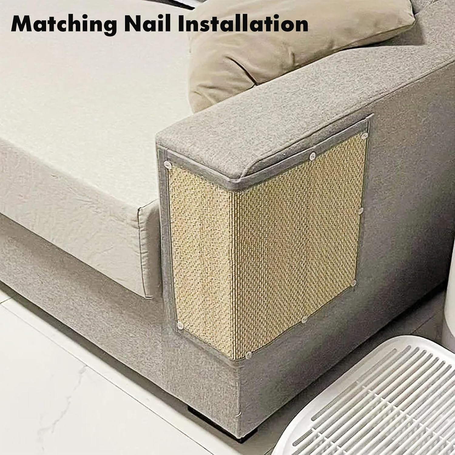 Cat Scratcher Mat, Natural Bamboo Cat Scratching Mat, Scratching Pad for Protect Carpets and Sofas,Breathable and Dirt-Free Kitten Scratch Pad(60 * 40CM) image number 4