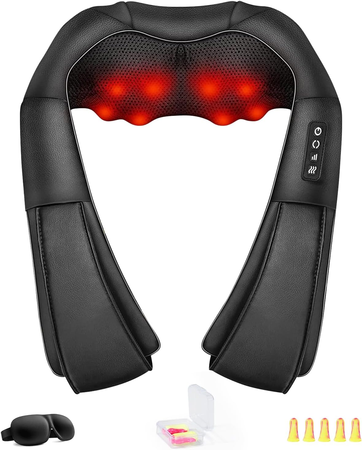 COZI Neck and Back Massager with Heat, Electric Deep Tissue 4D Kneading Massage for Shoulder, Leg, Body Muscle Pain Relief, Home, Office, and Car Use, Gifts for Christmas Friend Dad Mom Men Women image number 5