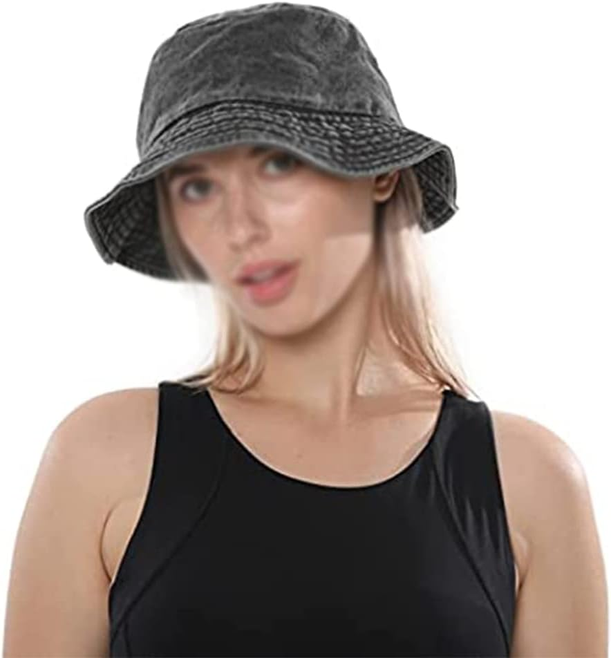 BIGTEDDY Washed Cotton Outdoor Camping Sports Bucket Hats Fishing Hiking Unisex Men Women - Army Green image number 2